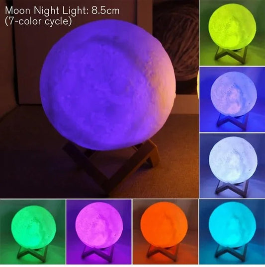 D5 Starry Moon Lamp 8cm - LED Night Light with Stand, Perfect for Bedroom Decor and Gifts - Futures - GizmosFutures - GizmosRgbD5 Starry Moon Lamp 8cm - LED Night Light with Stand, Perfect for Bedroom Decor and Gifts