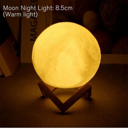 D5 Starry Moon Lamp 8cm - LED Night Light with Stand, Perfect for Bedroom Decor and Gifts - Futures - GizmosFutures - GizmosWarm WhiteD5 Starry Moon Lamp 8cm - LED Night Light with Stand, Perfect for Bedroom Decor and Gifts