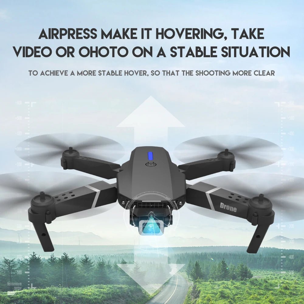 E88 Pro Foldable Quadcopter Drone - WIFI FPV, HD 4K Camera, Altitude Hold - Futures - GizmosFutures - Gizmos4K 1B (10)E88 Pro Foldable Quadcopter Drone - WIFI FPV, HD 4K Camera, Altitude Hold