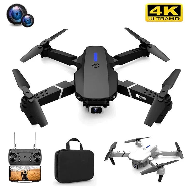 E88 Pro Foldable Quadcopter Drone - WIFI FPV, HD 4K Camera, Altitude Hold - Futures - GizmosFutures - Gizmos4K 1B (10)E88 Pro Foldable Quadcopter Drone - WIFI FPV, HD 4K Camera, Altitude Hold