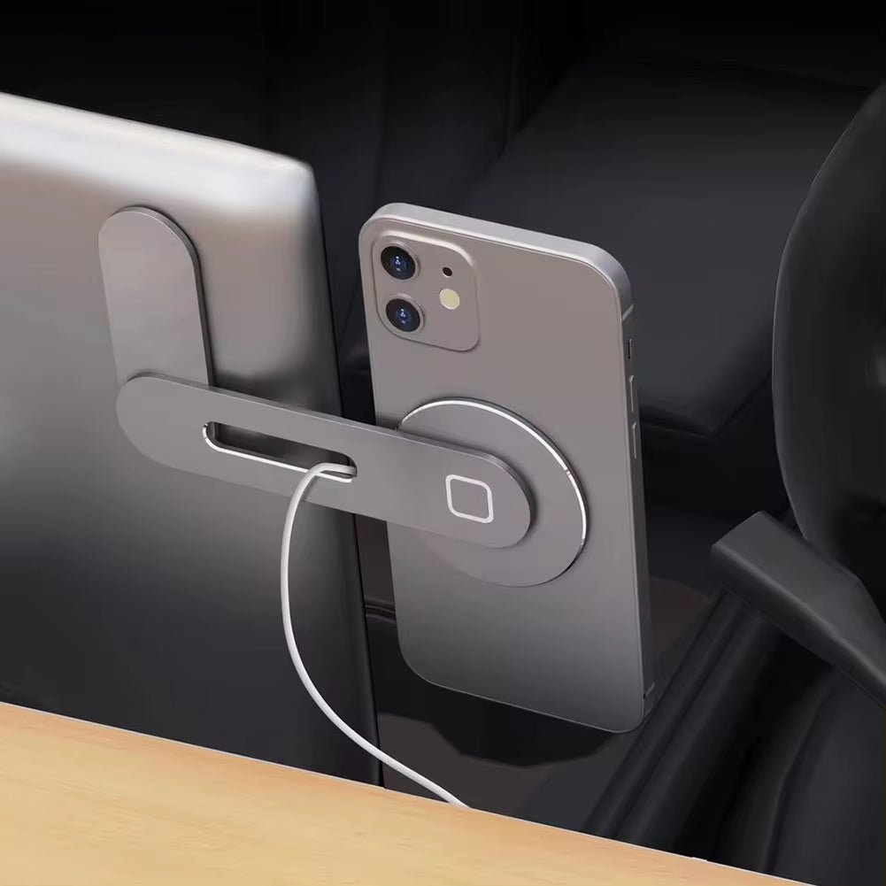 Metal Expansion Phone Stand for Laptop and Tesla Vehicles - Magnetic Folding Phone Holder with 15W Fast Charger - Futures - GizmosFutures - GizmosWireless ChargerMetal Expansion Phone Stand for Laptop and Tesla Vehicles - Magnetic Folding Phone Holder with 15W Fast Charger